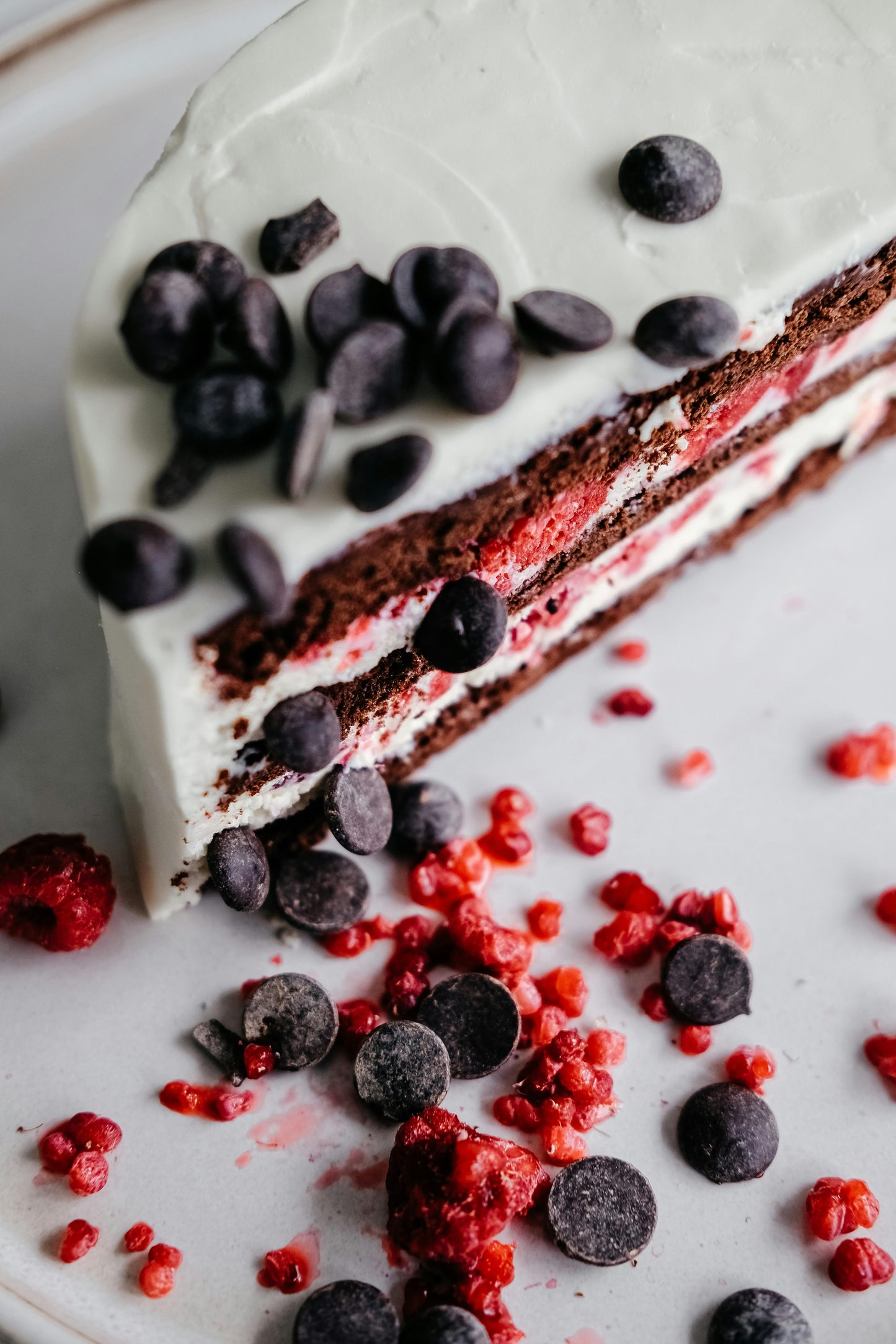 Chocolate Raspberry Tuxedo Cake