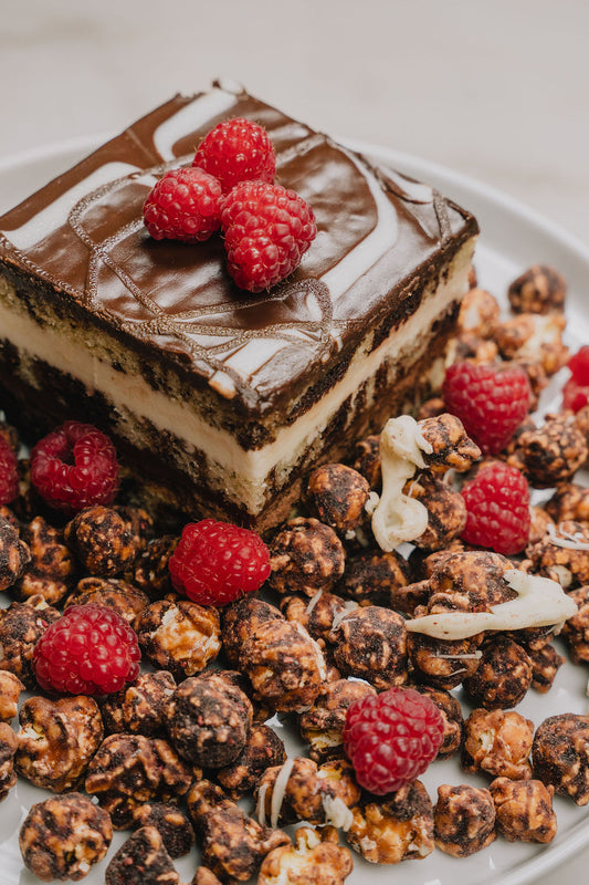Chocolate Raspberry Tuxedo Cake