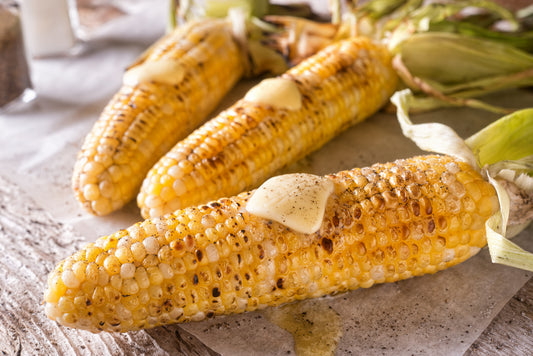 State Fair Sweet Corn with Smoked Salt + Pepper