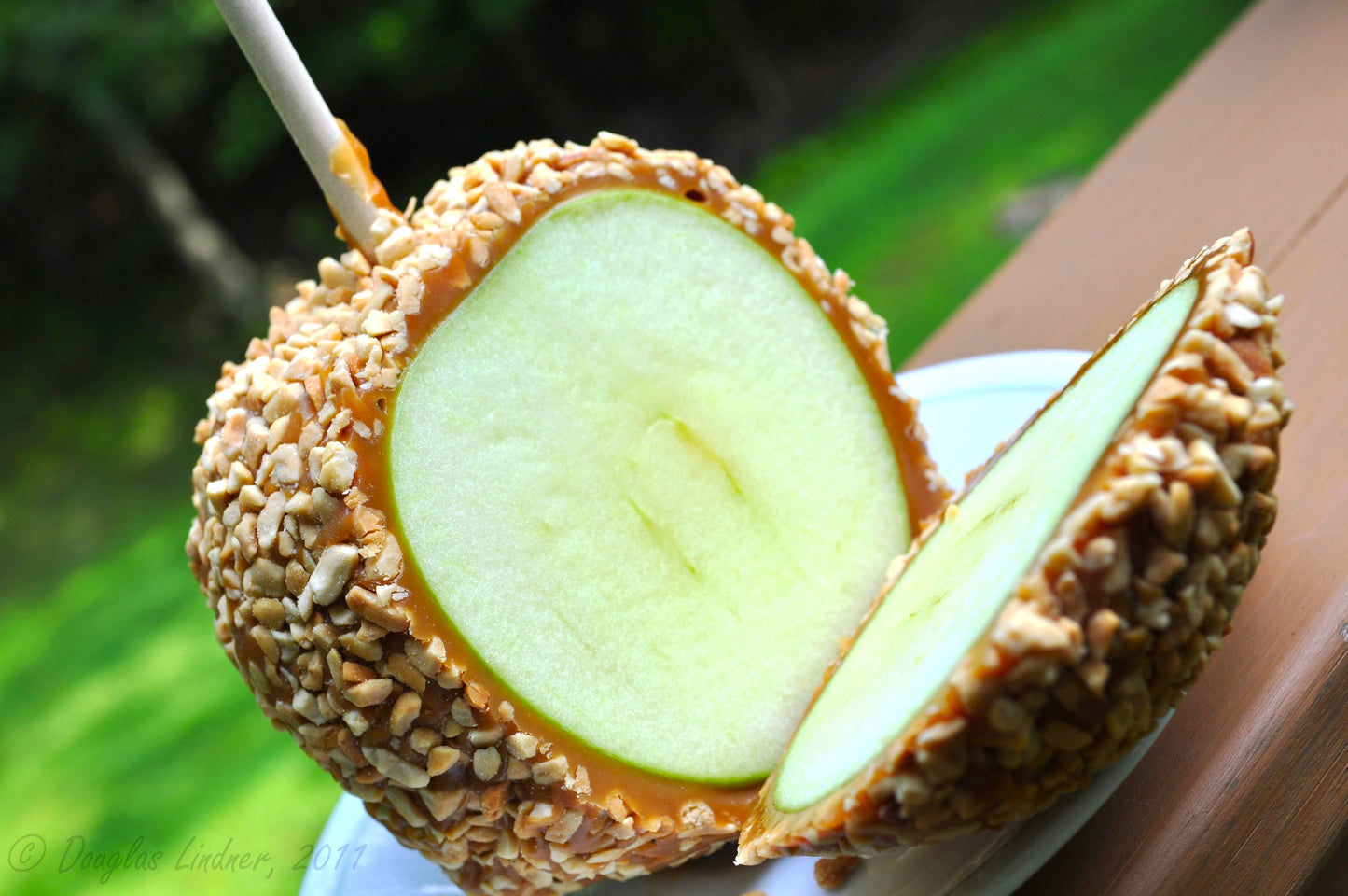 Caramel Apple with Crushed Peanuts